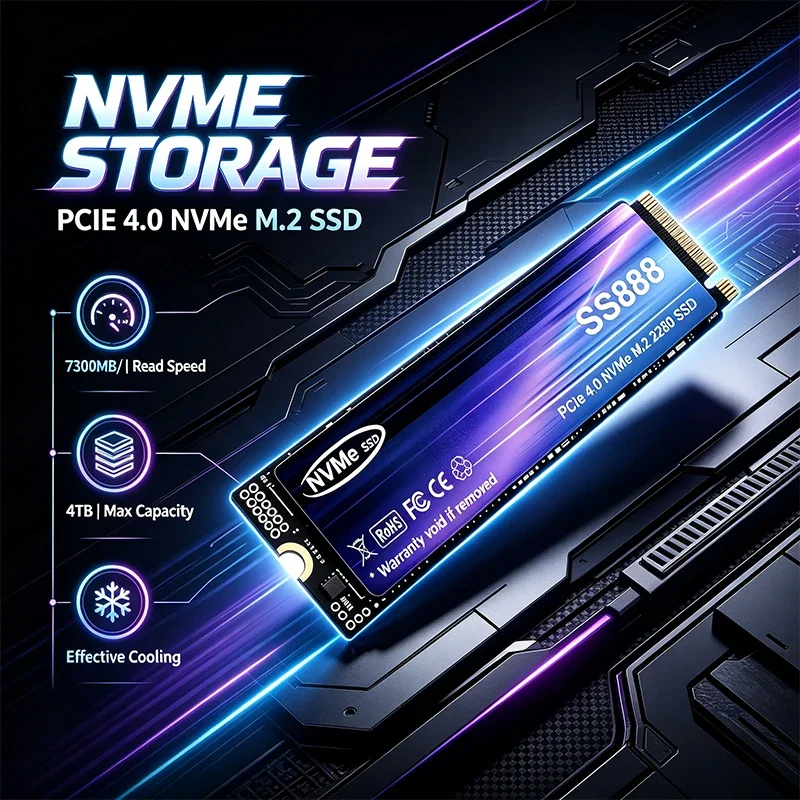 New SS888 M.2 SSD Hard Disk 2T - M.2 Nvme 4Tb Pcie 4.0 Ssd 评论和价格